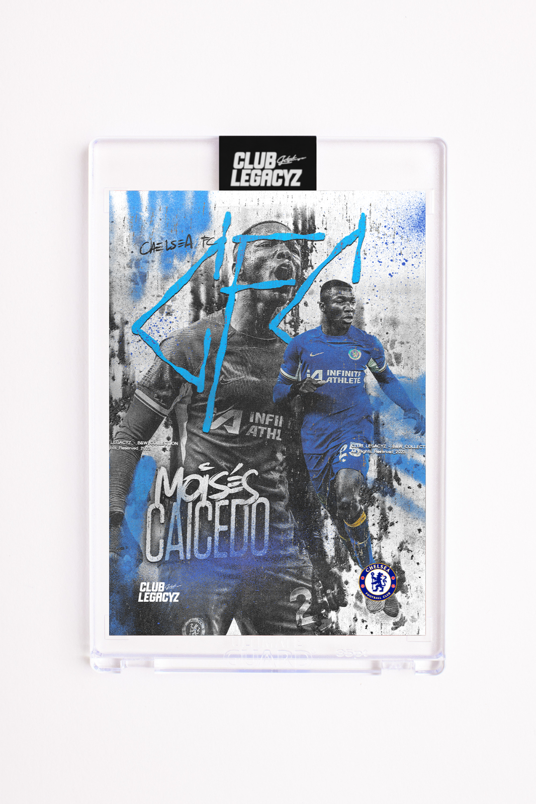 Chelsea FC - Moisés Caicedo Black & White Icon limited to 100