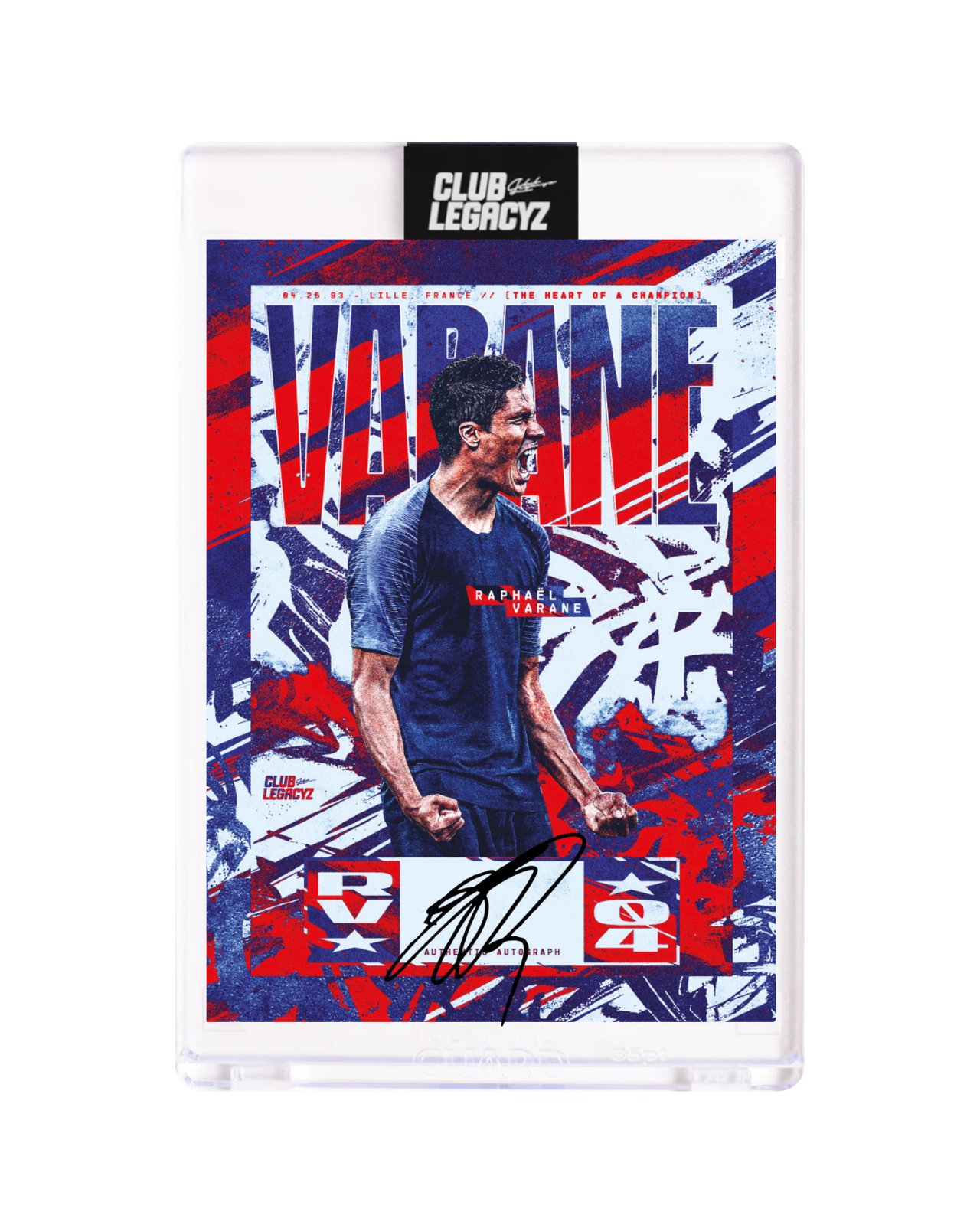Carte signée Varane