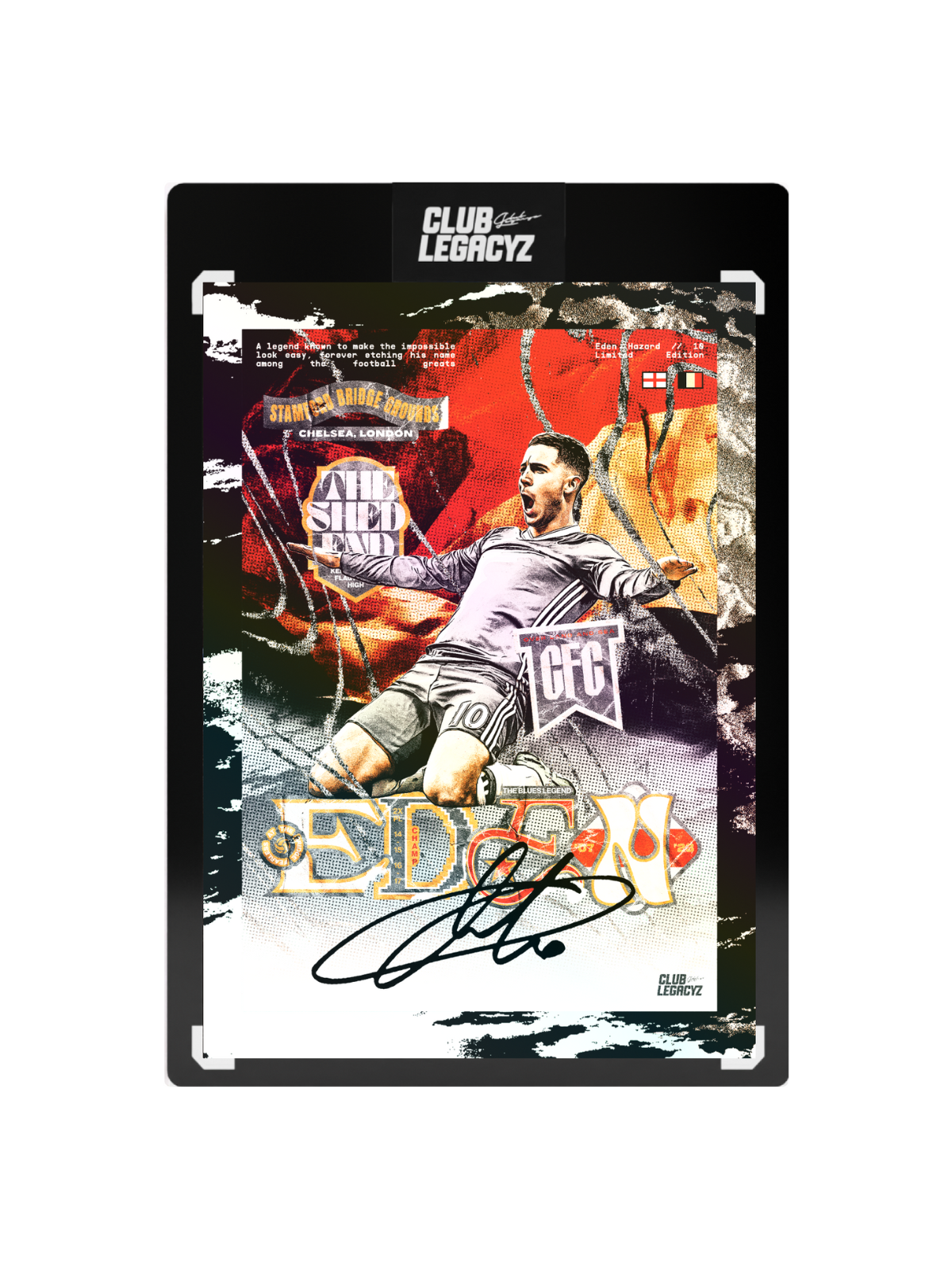 Carte signée Eden Hazard