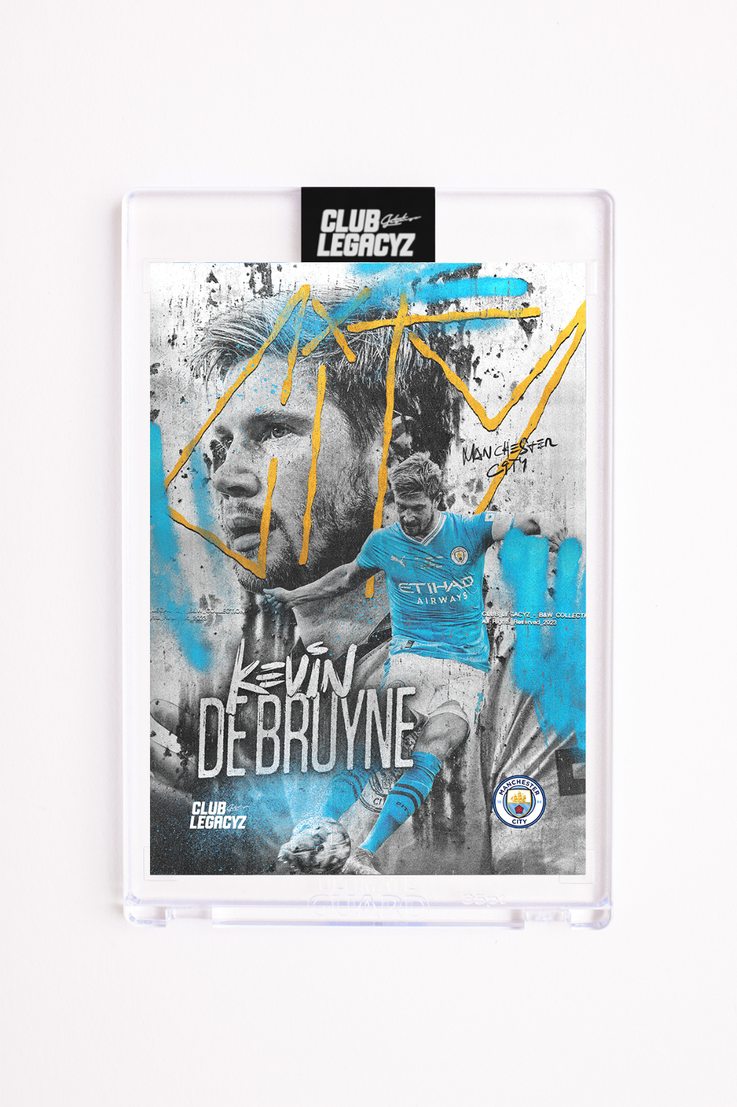 Manchester City - Kevin de Bruyne Black & White Icon limited to 100