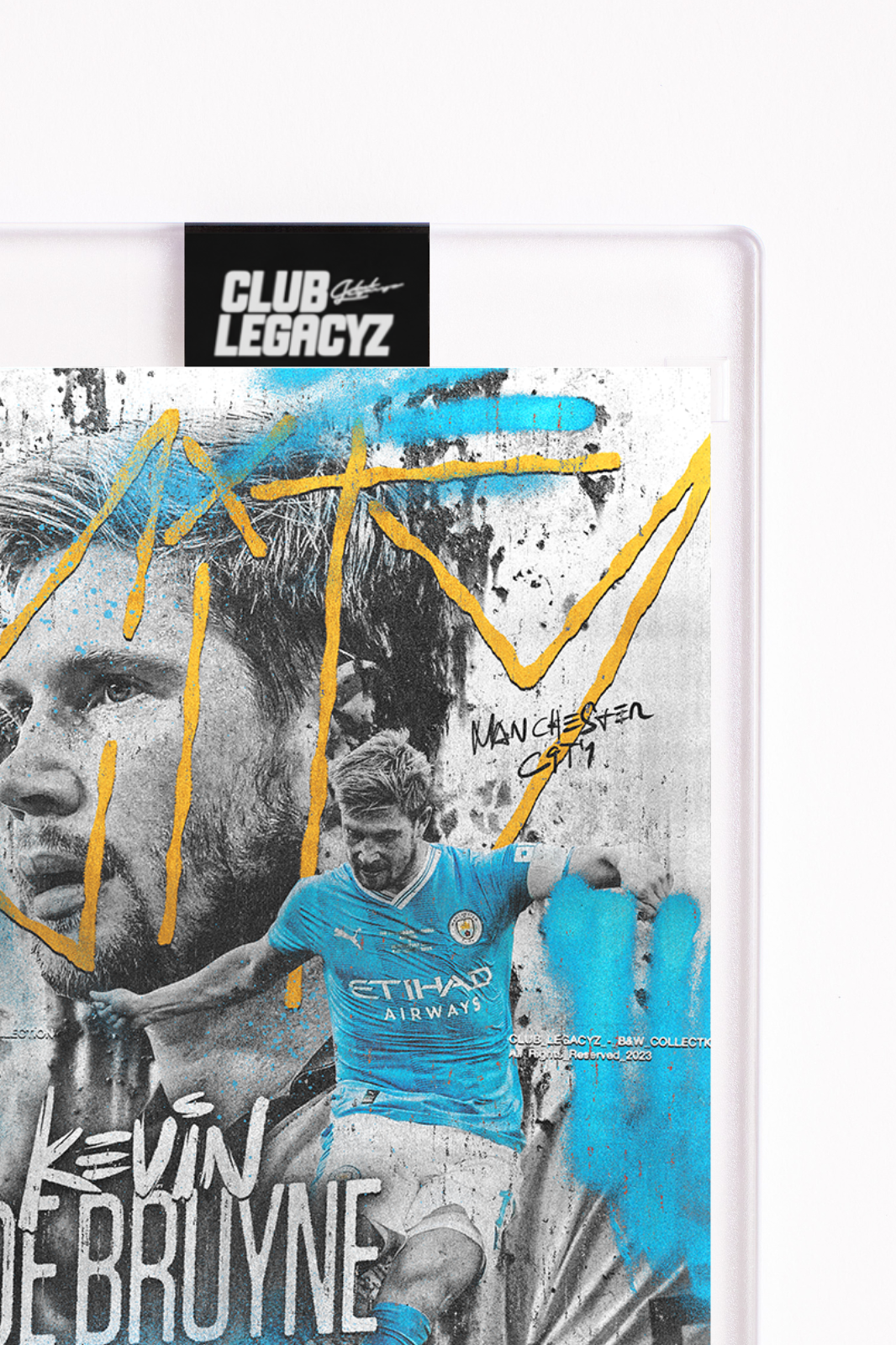 Manchester City - Kevin de Bruyne Black & White Icon limited to 100