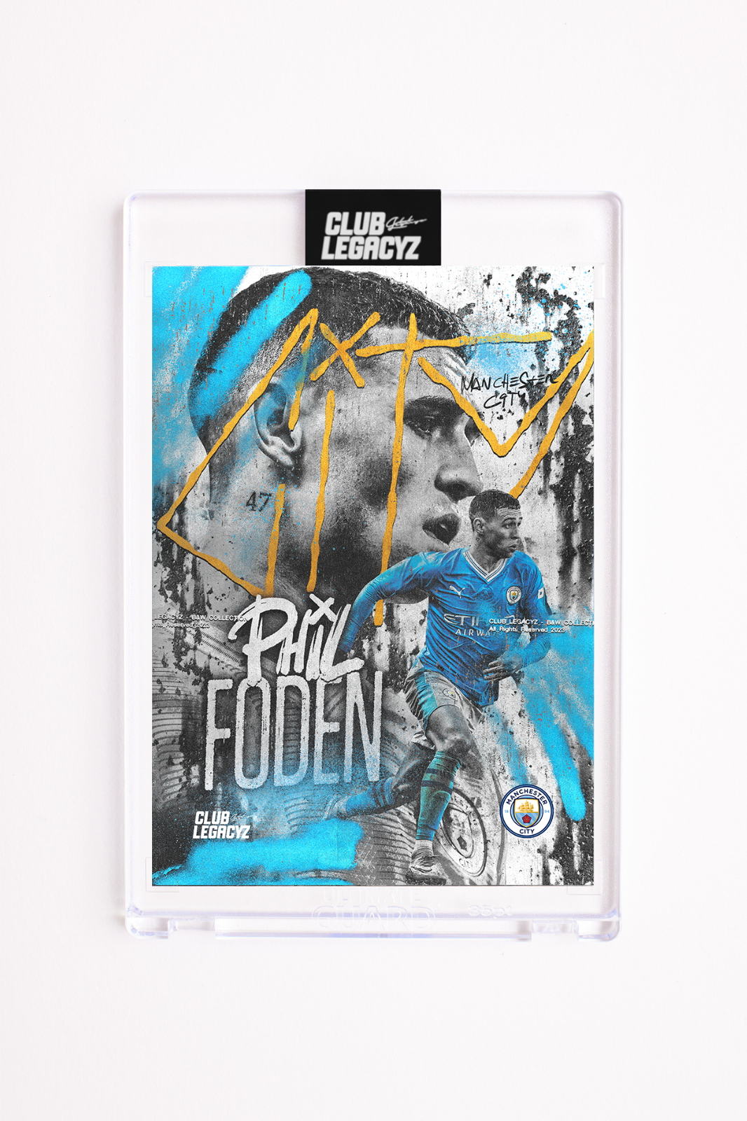 Manchester City - Phil Foden Black & White Icon limited to 100