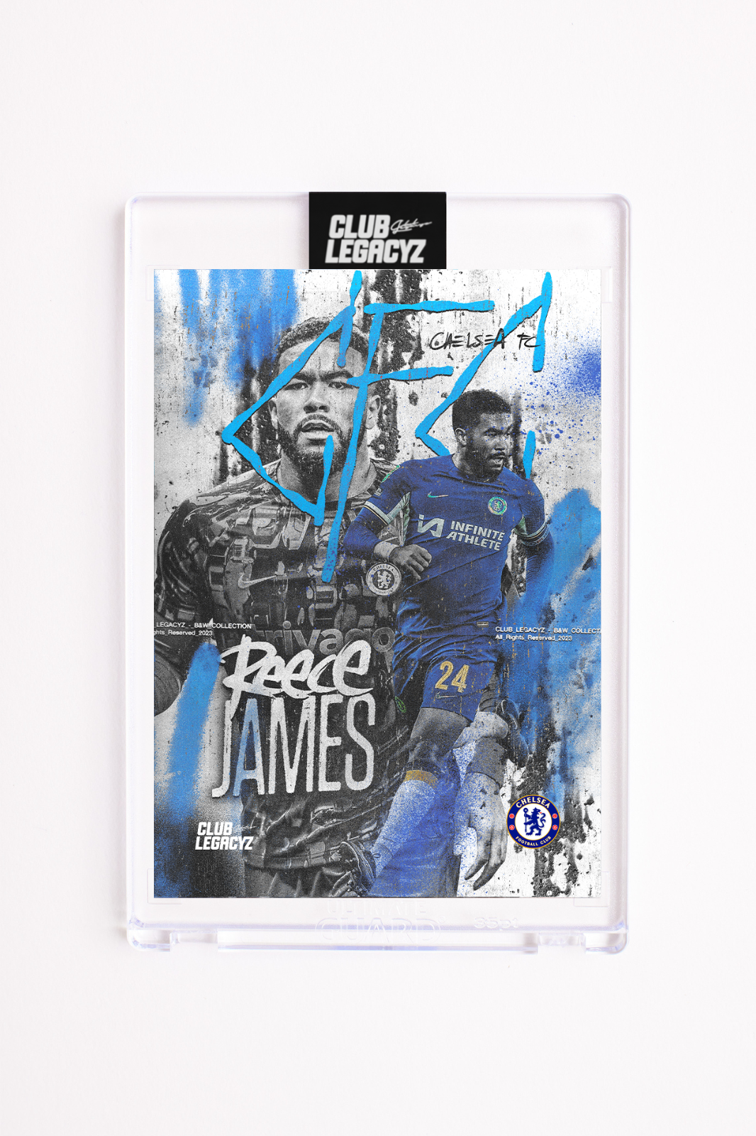 Chelsea FC - Reece James Black & White Icon limited to 100
