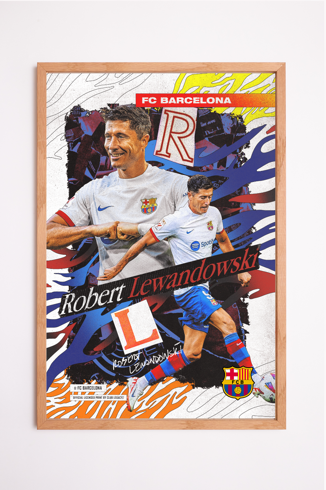 FC Barcelona - Robert Lewandowski Poster limited to 999