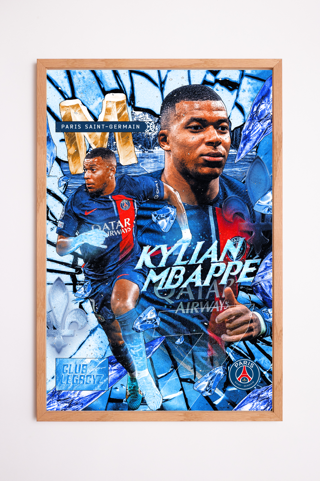 Paris Saint-Germain - Kylian Mbappé Frozen Poster limited to 100