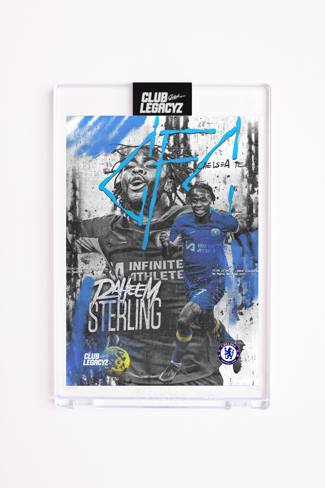 Chelsea FC - Raheem Sterling Black & White Icon limited to 100