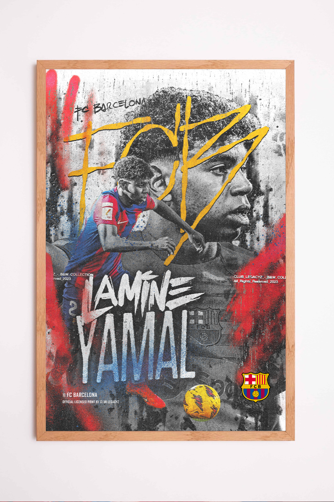 FC Barcelona - Lamine Yamal Black & White poster limited to 100