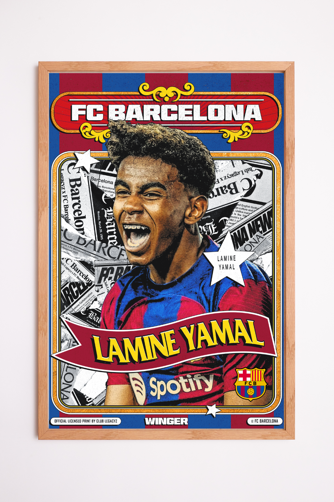 FC Barcelona - Lamine Yamal Retro poster limited to 100