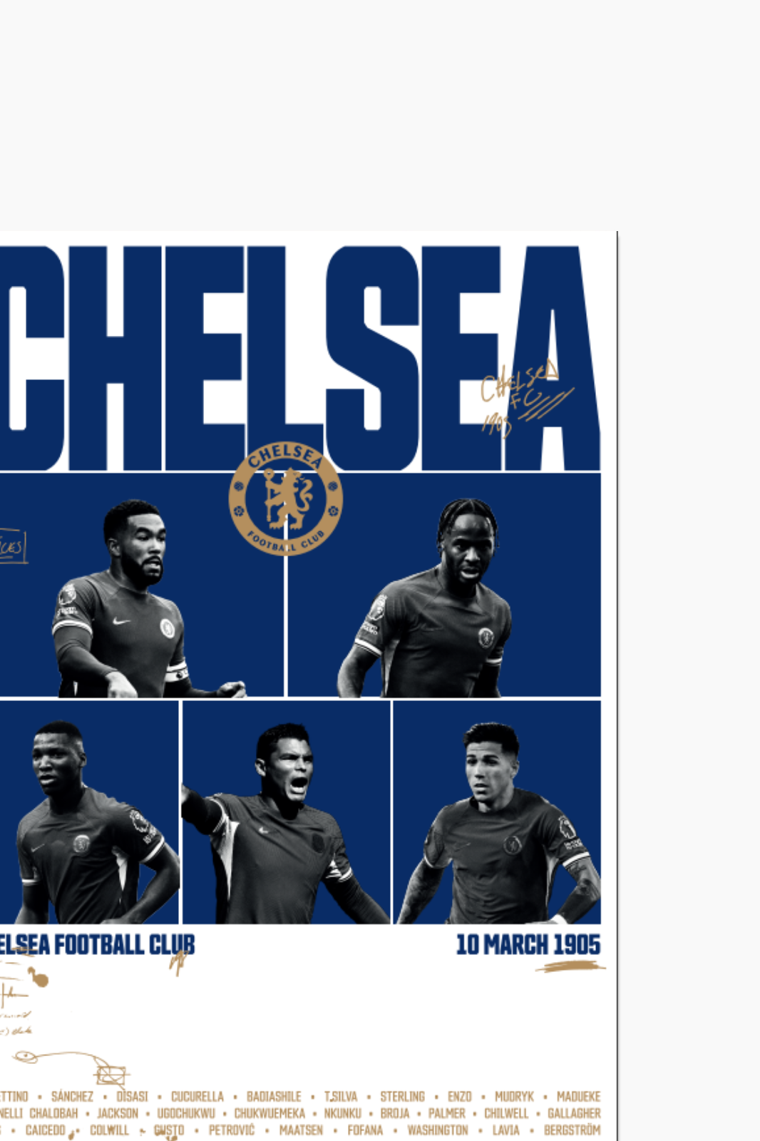 Chelsea FC - Collectible Print White limited to 999