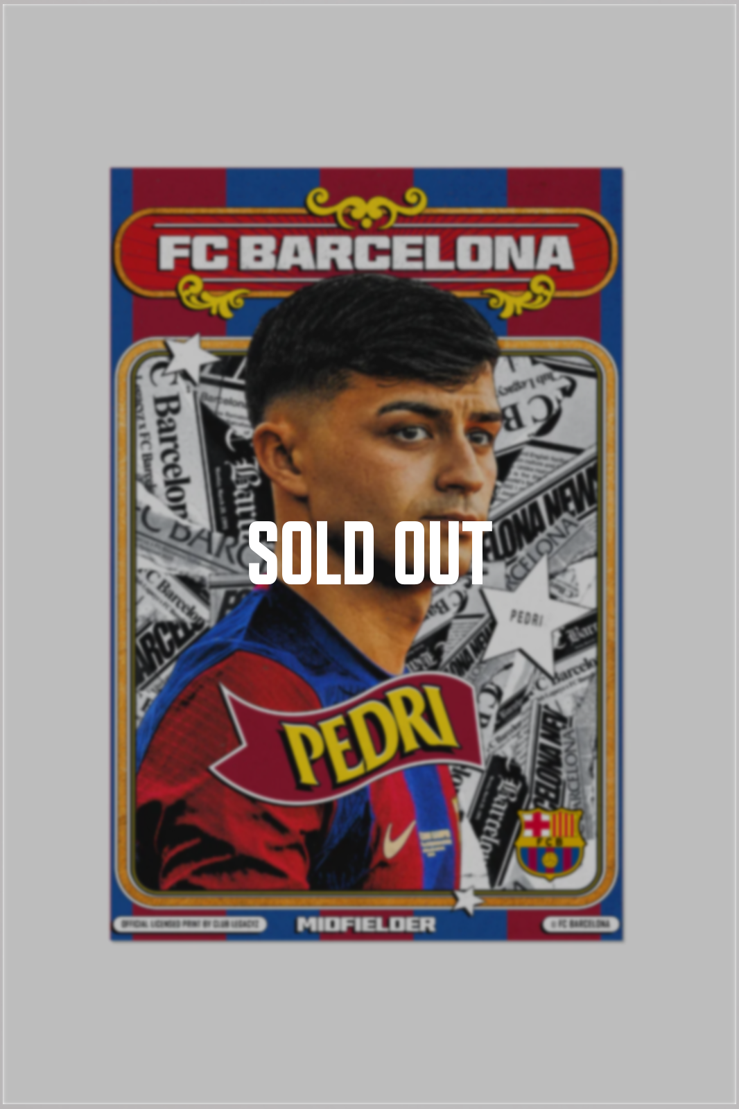 FC Barcelona - Pedri Retro Poster limited to 100