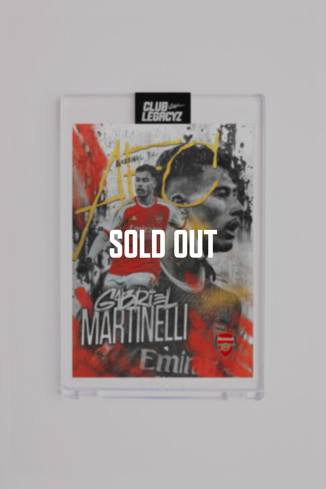 Arsenal FC - Gabriel Martinelli Black & White 3D Icon limited to 10