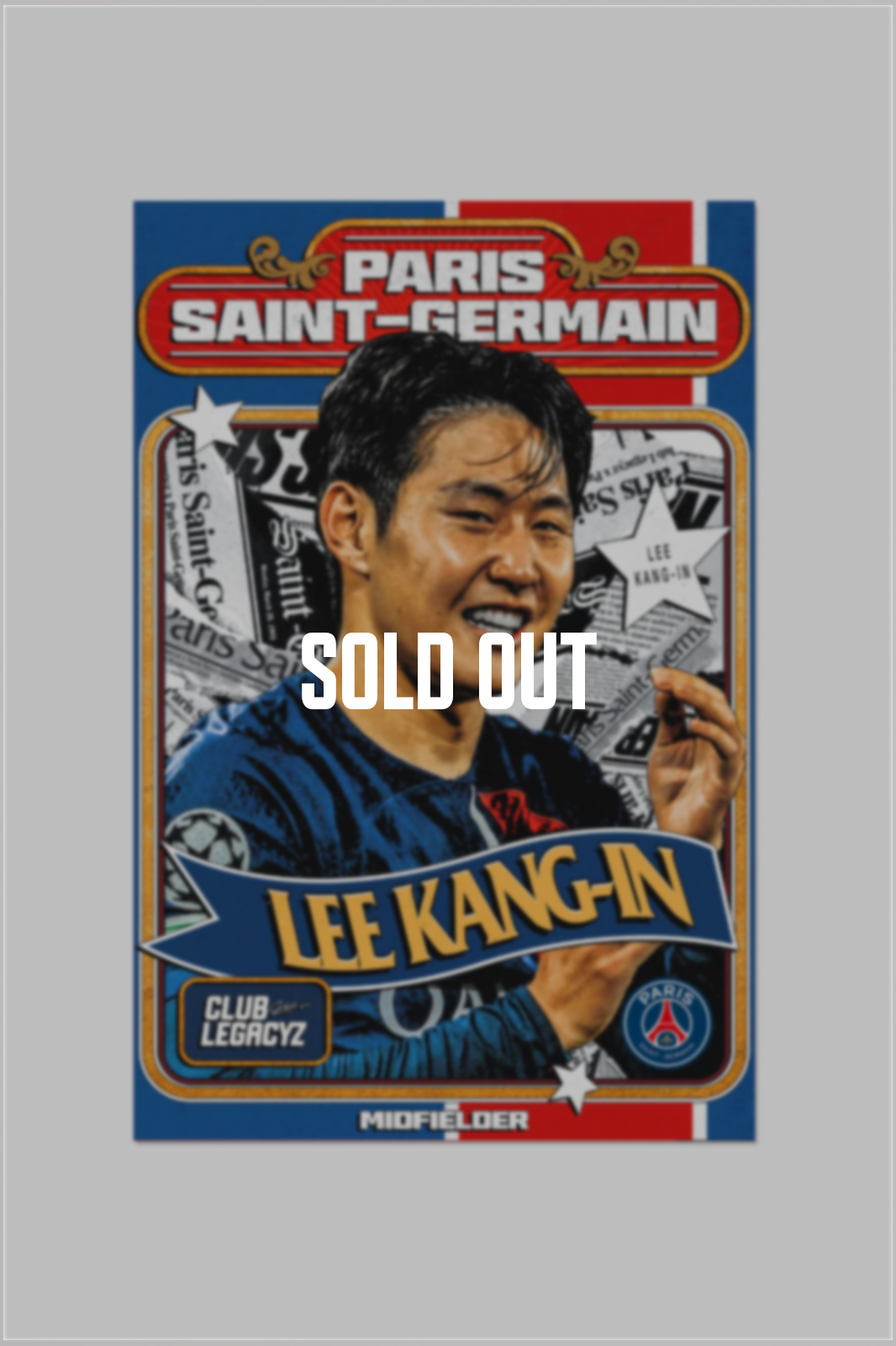 Paris Saint-Germain - Póster Retro Lee Kang-in 100 ejemplares