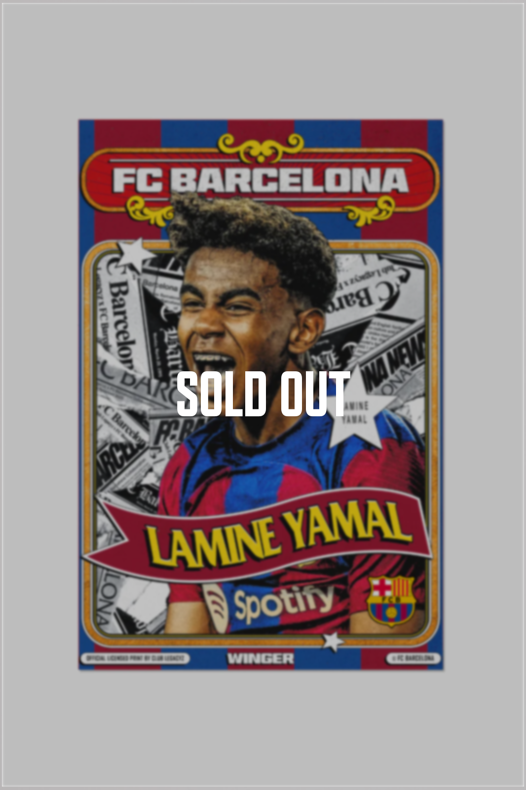 FC Barcelona - Lamine Yamal Retro poster limited to 100