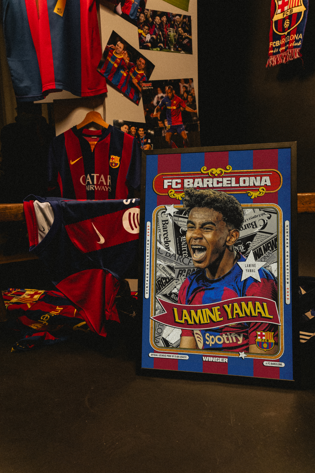 FC Barcelone - Poster Retro Lamine Yamal 100 exemplaires