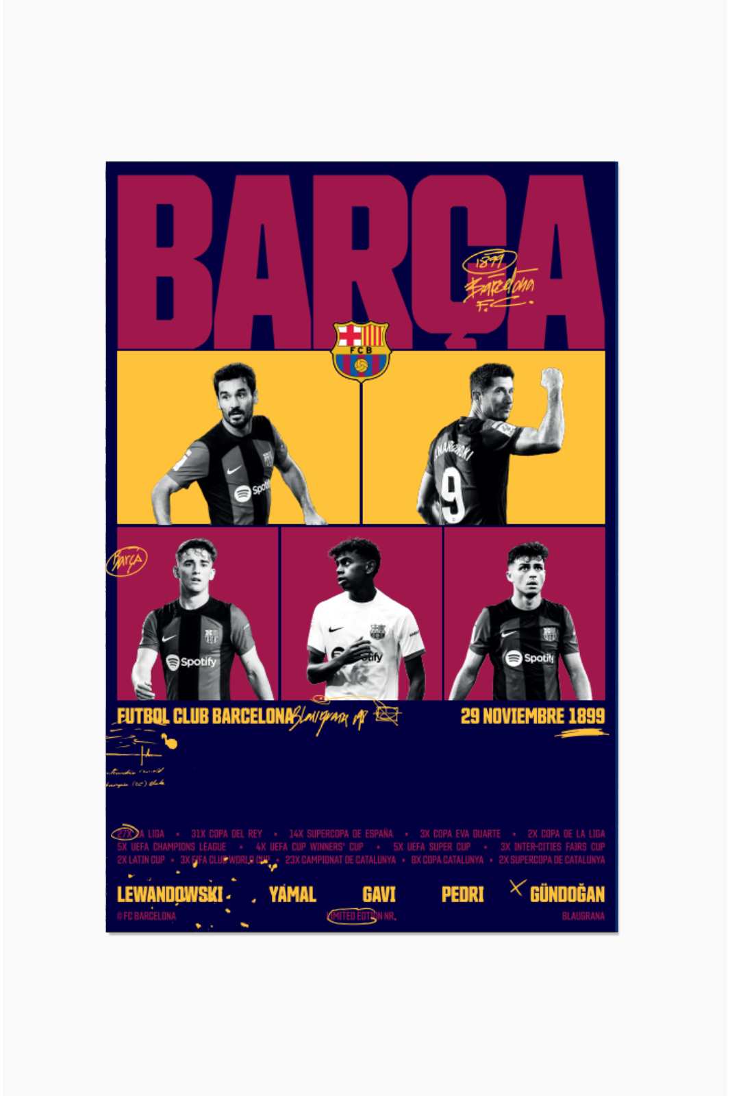 FC Barcelone - Poster Collector Purple 999 exemplaires