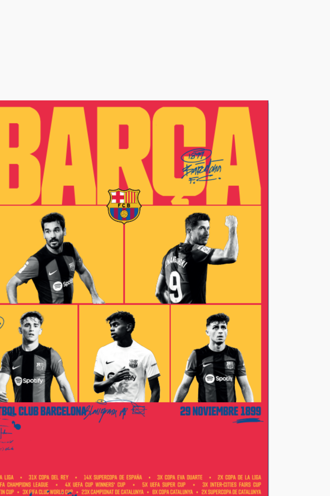 FC Barcelona - Collectible Poster Yellow limited to 999