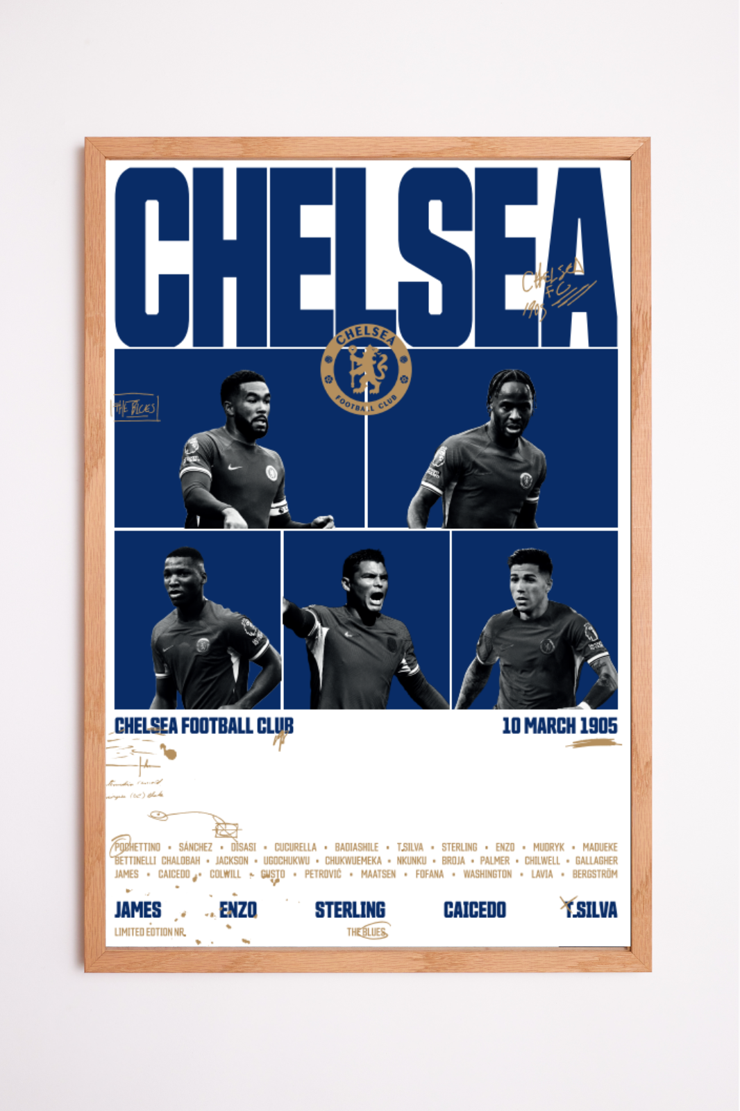 Chelsea FC - Print colecionable Blanco 999 ejemplares