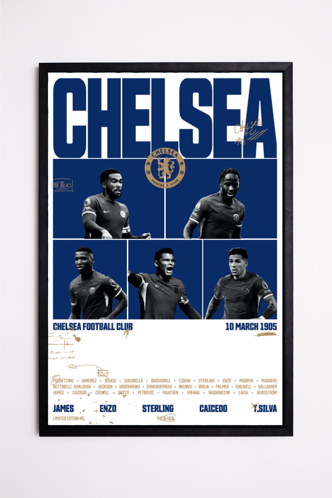 Chelsea FC - Print colecionable Blanco 999 ejemplares