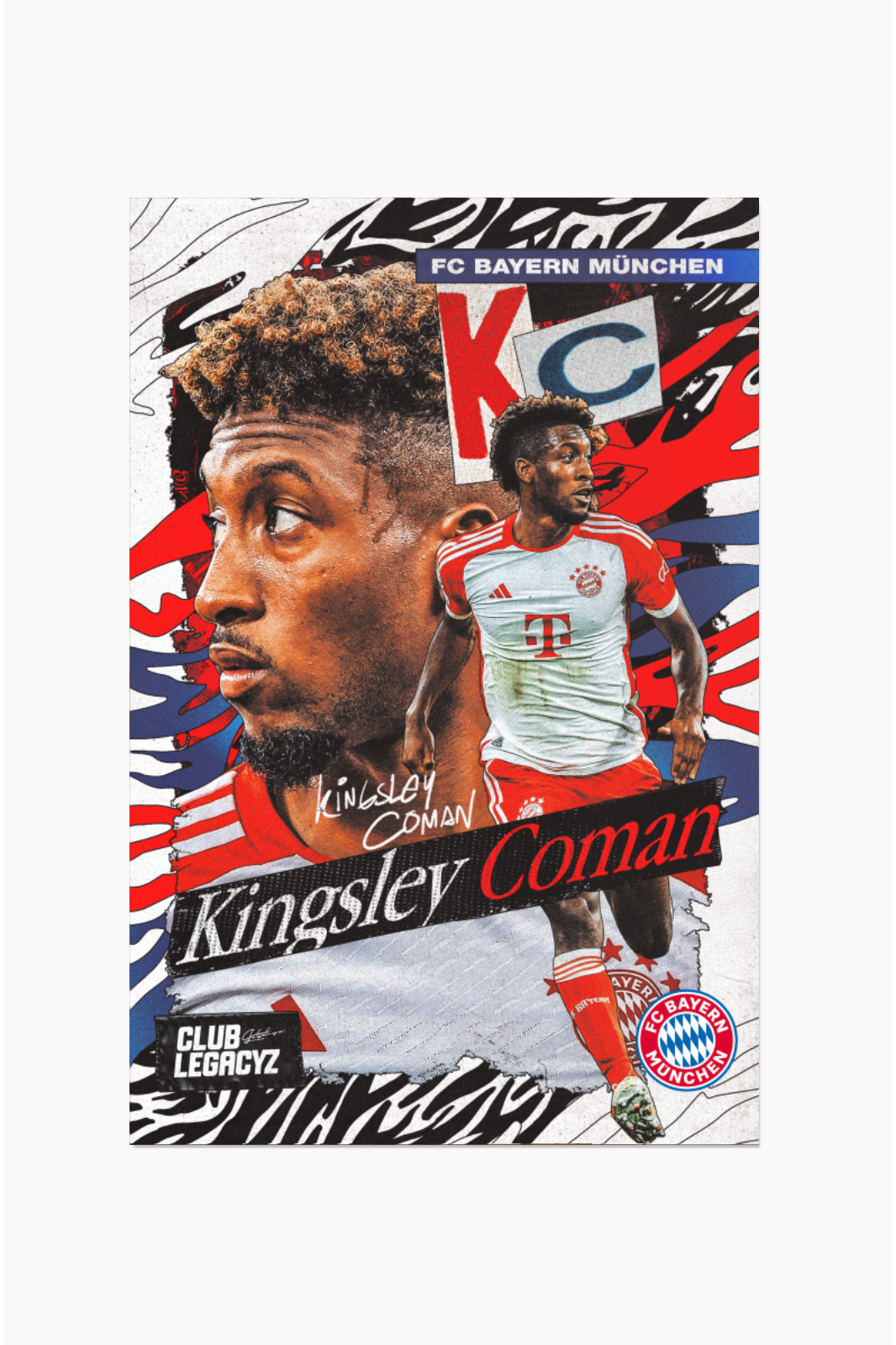 FC Bayern Munich - Poster Kingsley Coman 100 exemplaires