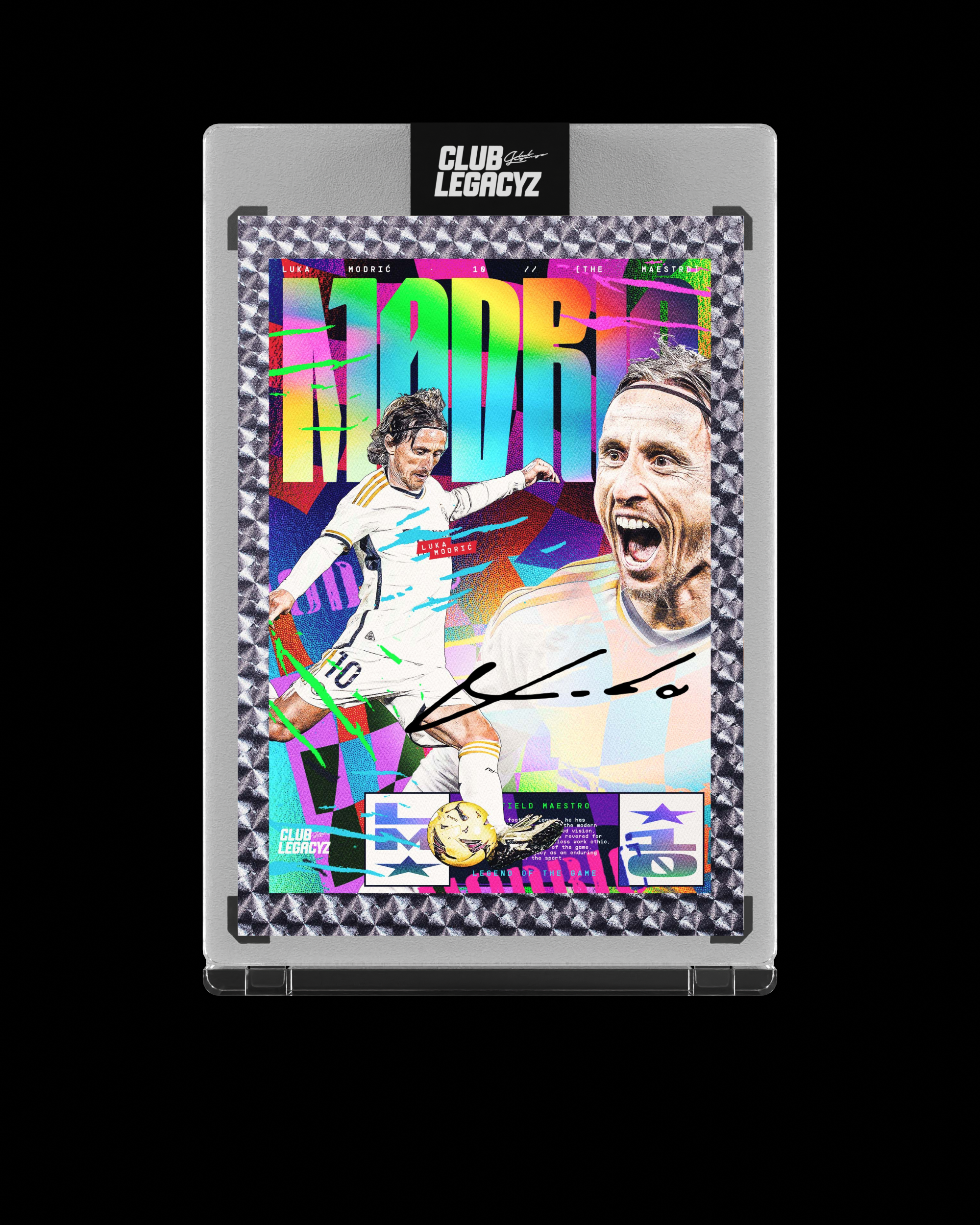 Luka Modrić Collection - Signed Electric Blaze Icon Card limited to 10