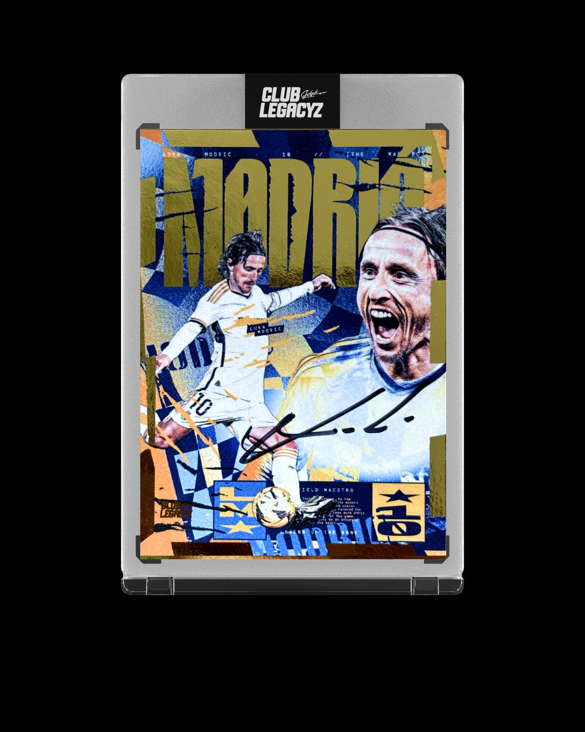 Luka Modrić Collection - Signed Bicolor Burst Icon Card Gold limited to 1