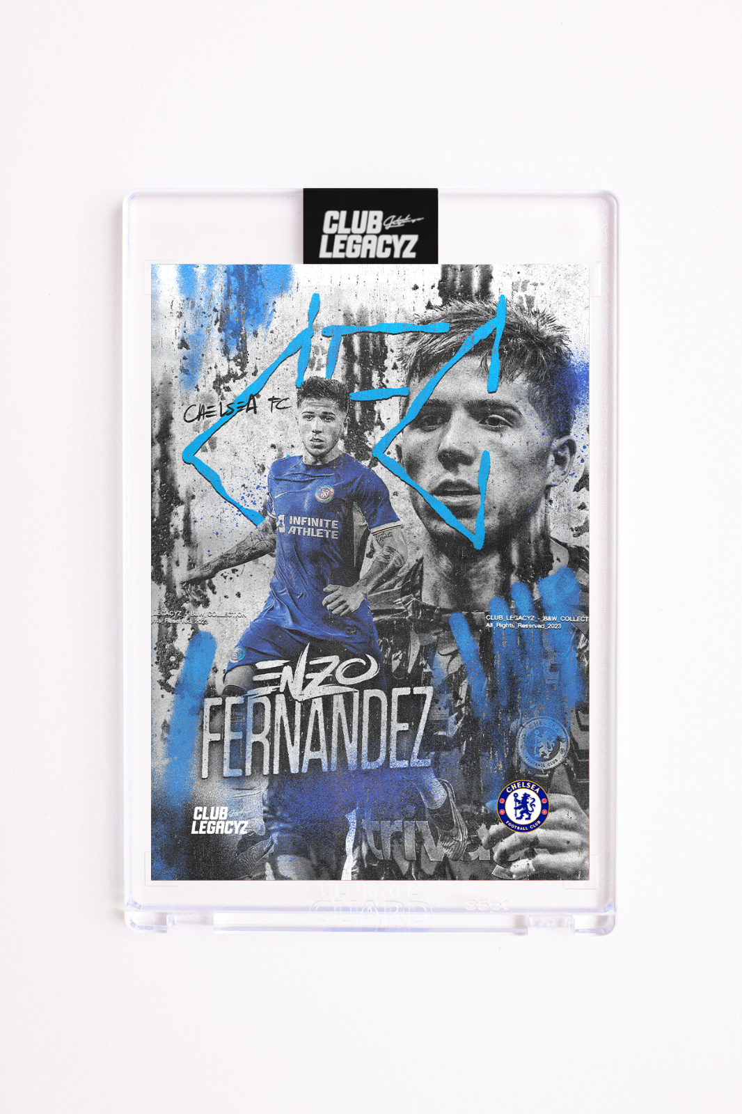 Chelsea FC - Icon Black & White Enzo Fernández 100 exemplaires