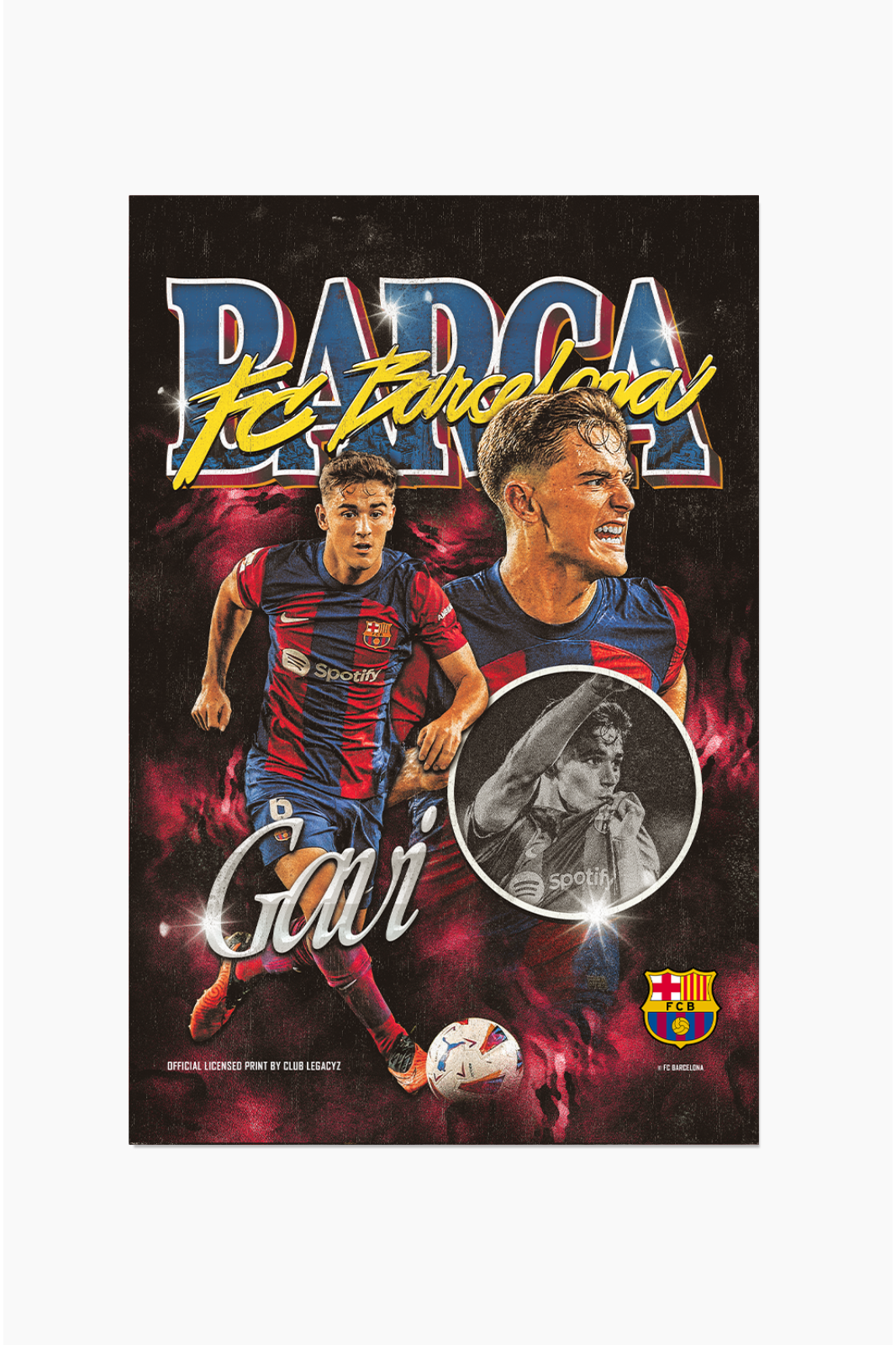 FC Barcelona - Póster Bootleg Gavi 100 ejemplares