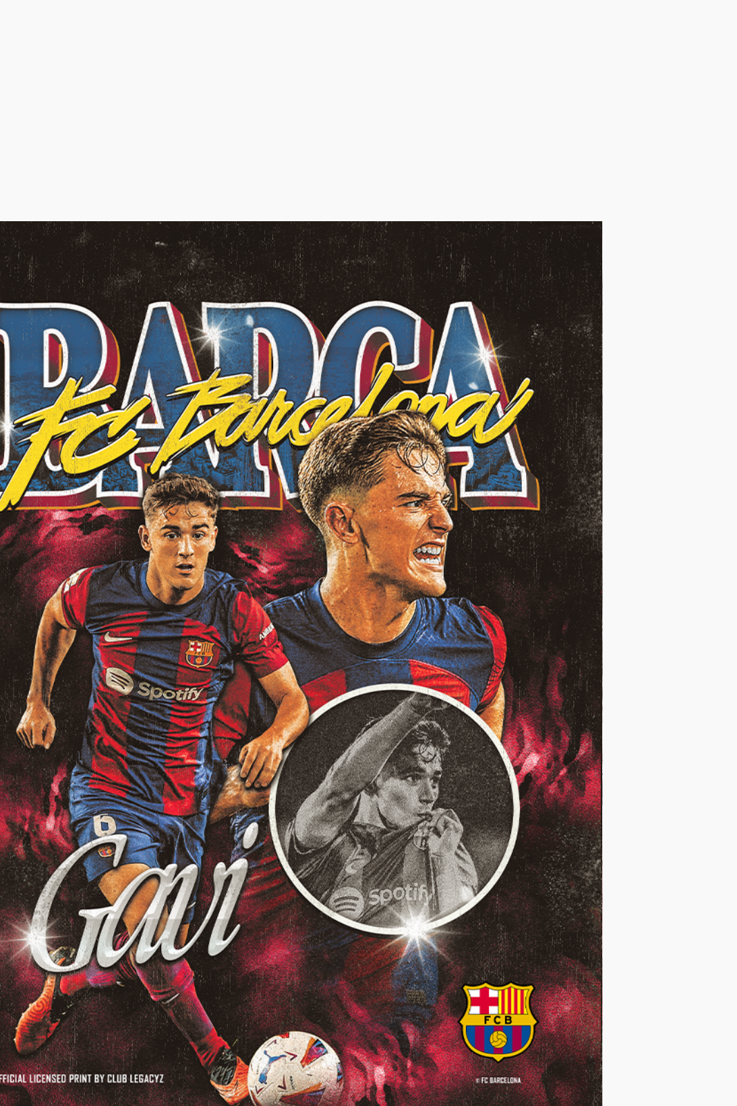 FC Barcelone - Poster Bootleg Gavi 100 exemplaires
