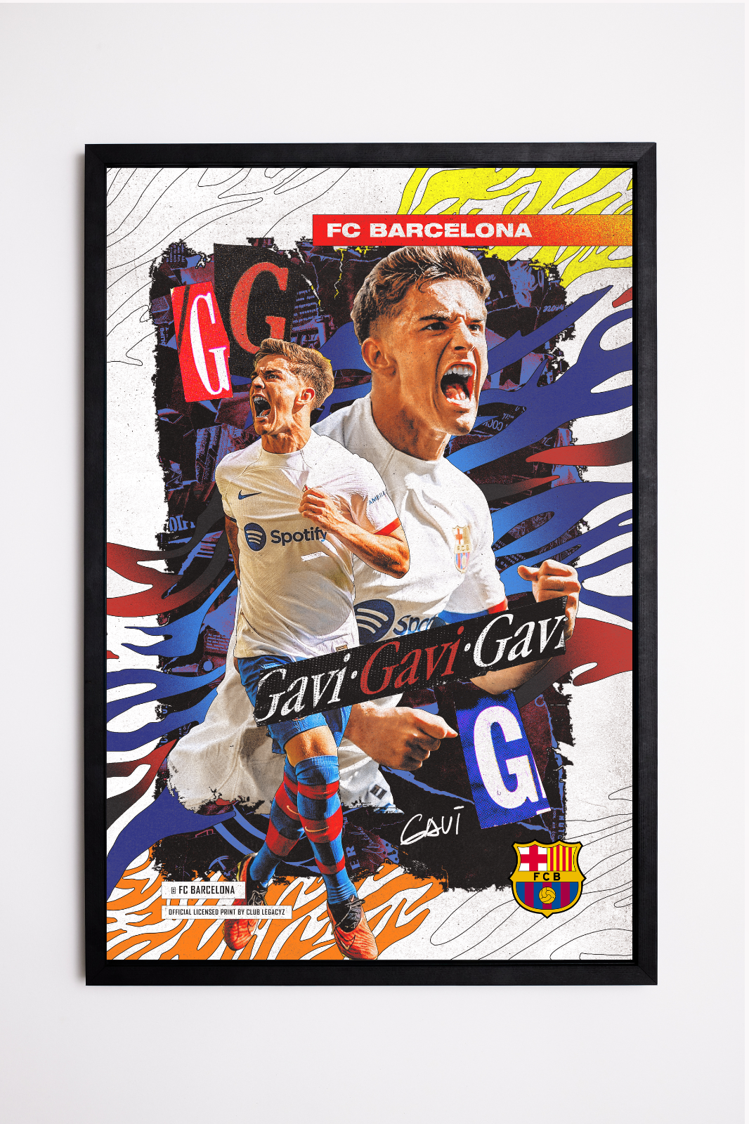 FC Barcelona - Poster Gavi 999 exemplaires