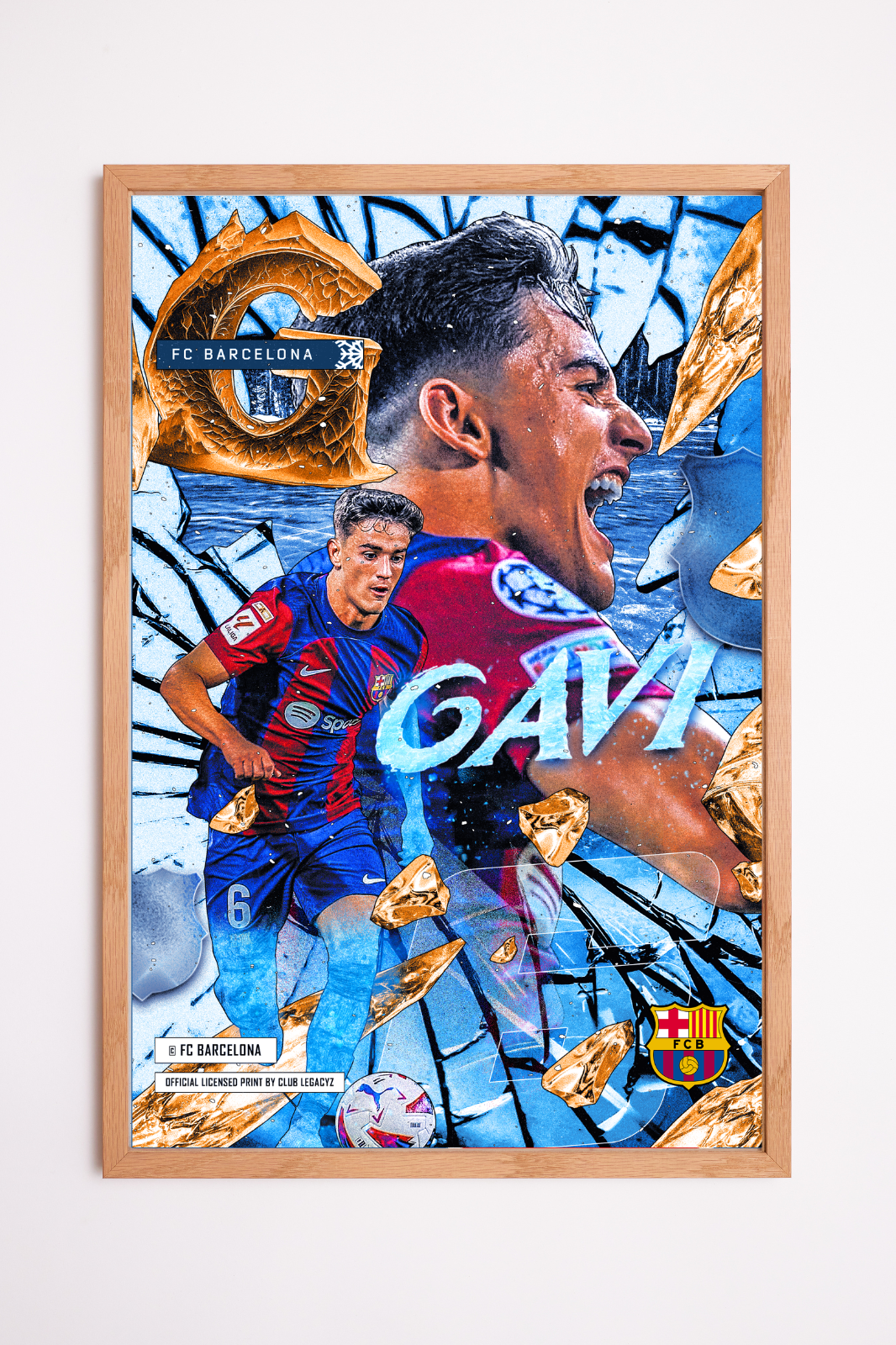 FC Barcelona - Gavi Frozen Poster limited to 100