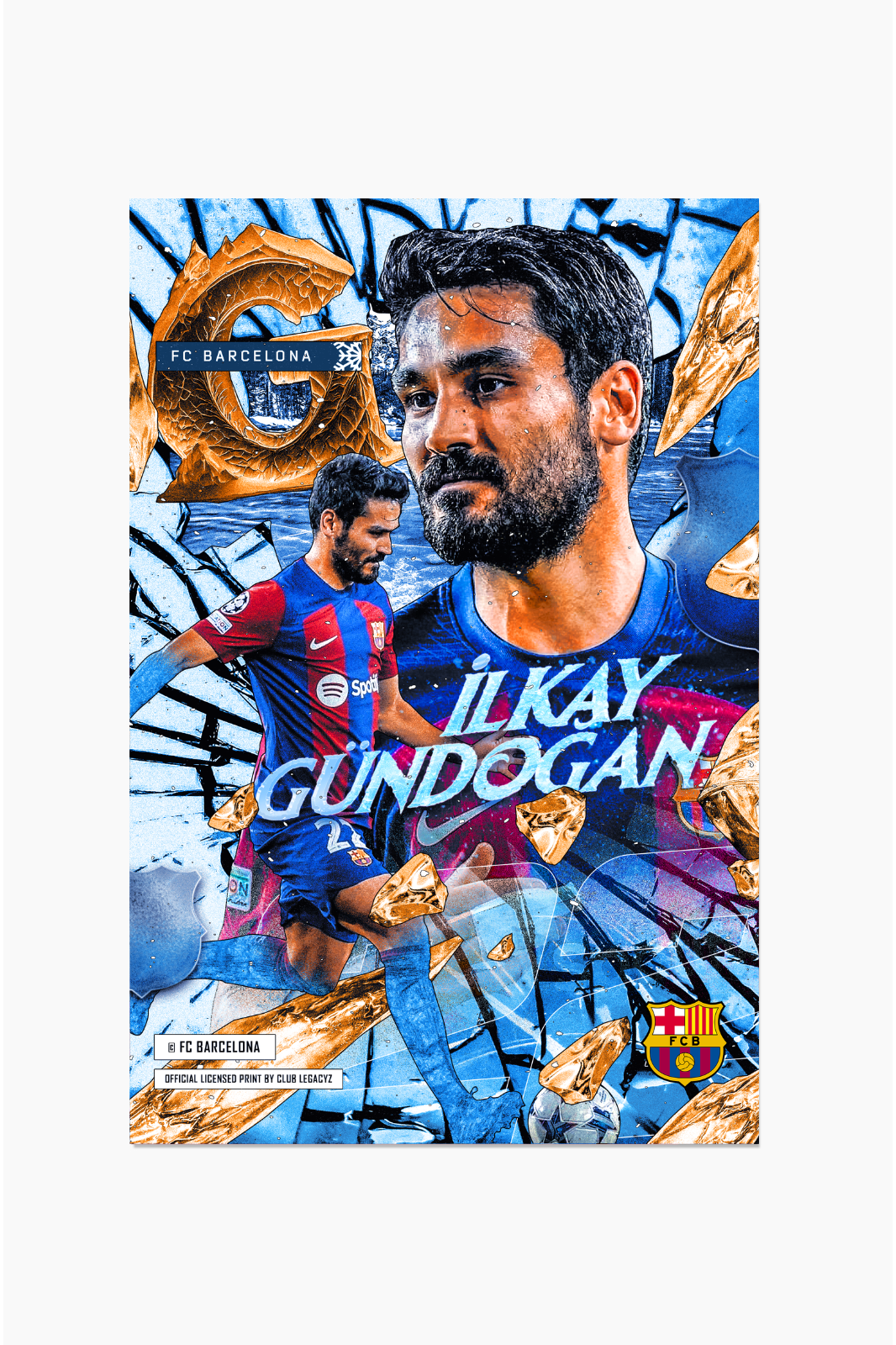 FC Barcelona - İlkay Gündogan Frozen poster limited to 100