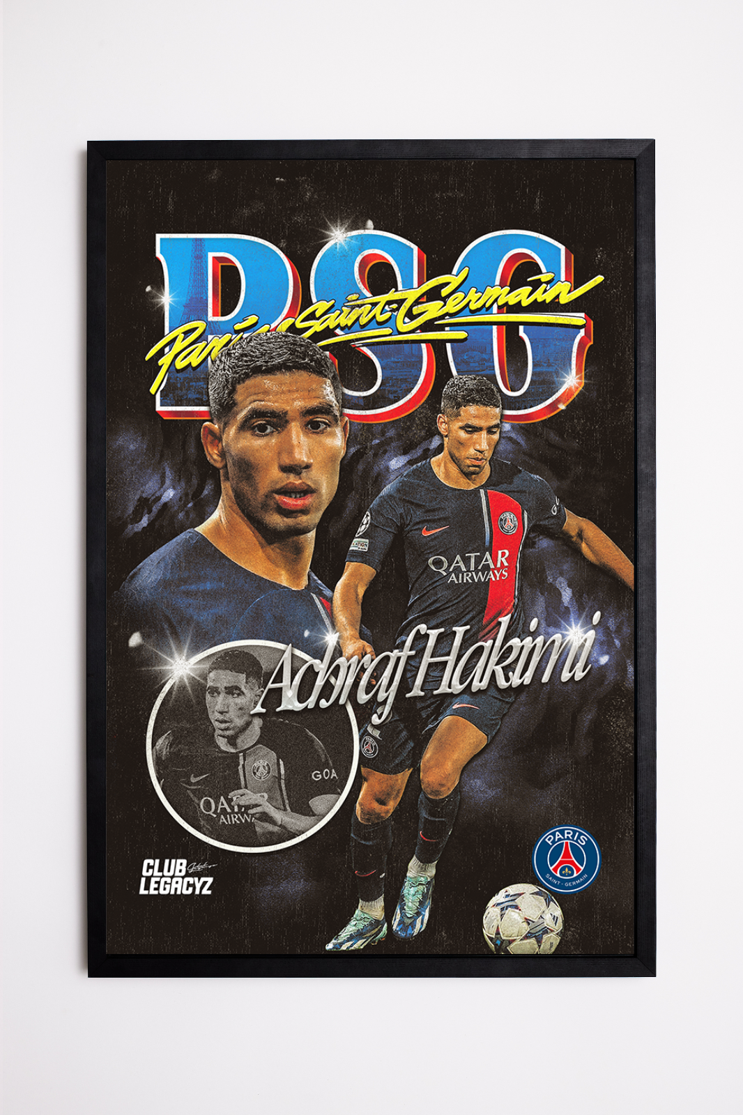 Paris Saint-Germain - Póster Bootleg Hachraf Hakimi 100 ejemplares
