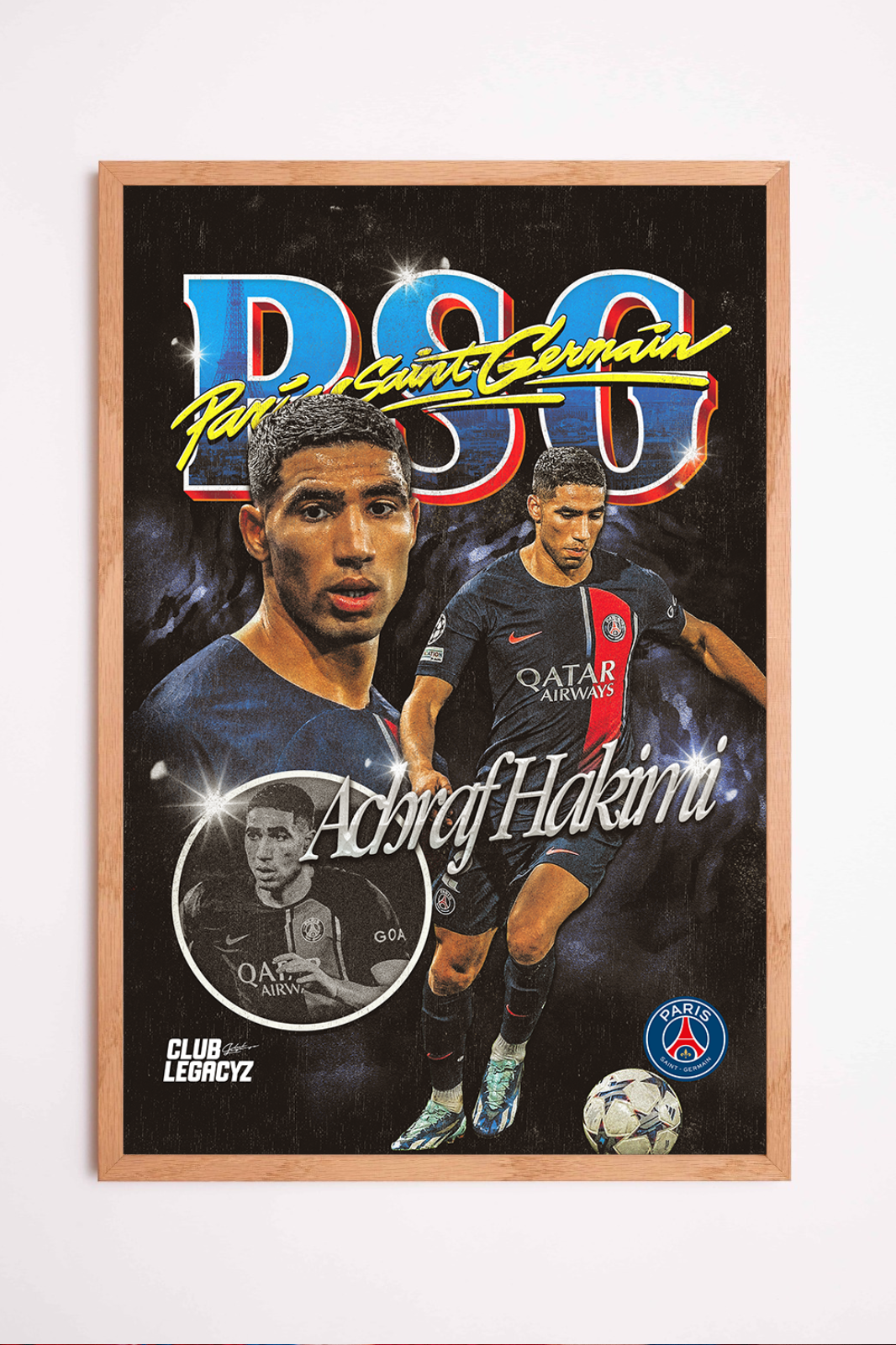 Paris Saint-Germain - Póster Bootleg Hachraf Hakimi 100 ejemplares