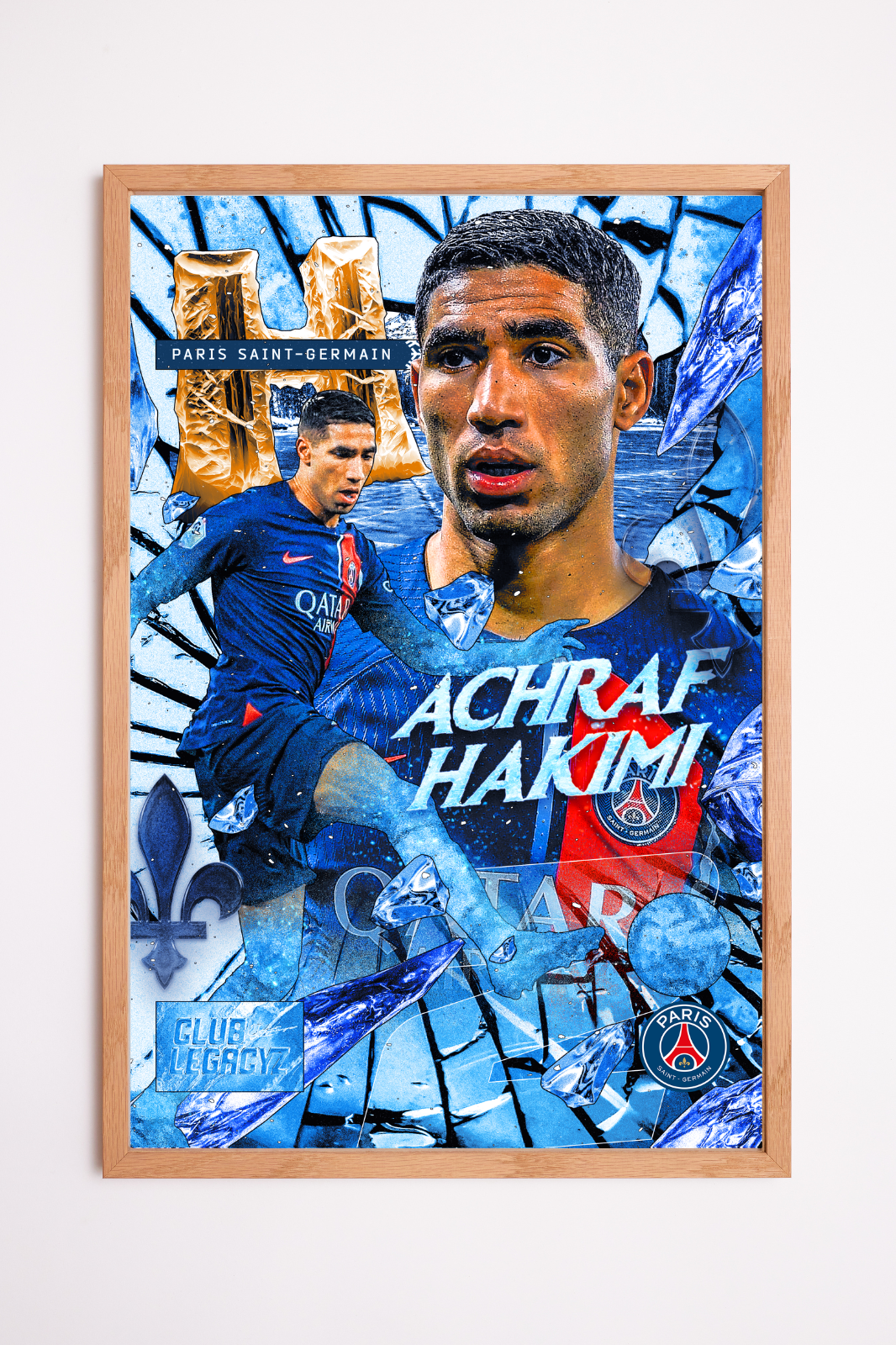 Paris Saint-Germain - Achraf Hakimi Frozen Poster limited to 100