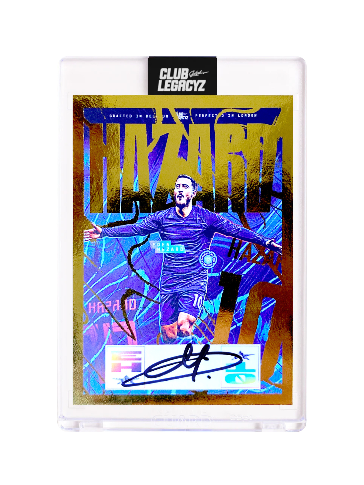 Eden Hazard Signed Icon Card Gold limited to 1