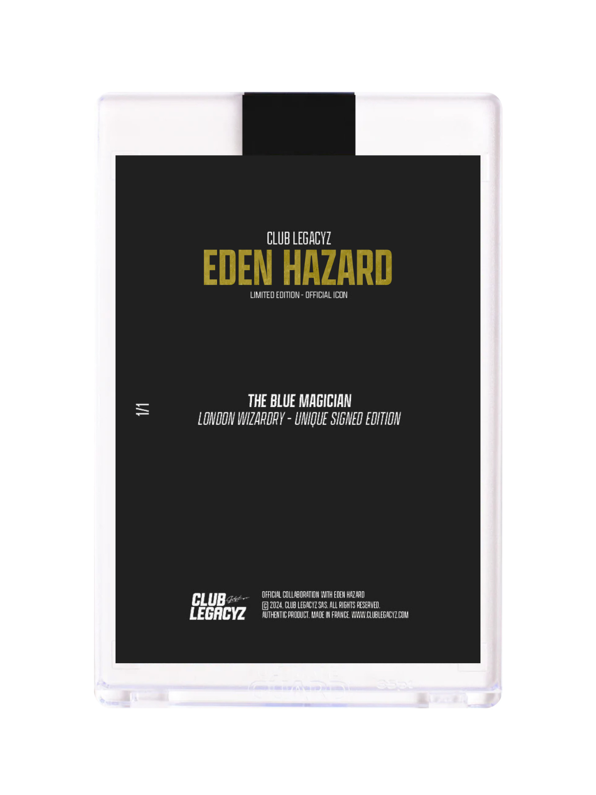 Eden Hazard Signed Icon Card Gold limited to 1