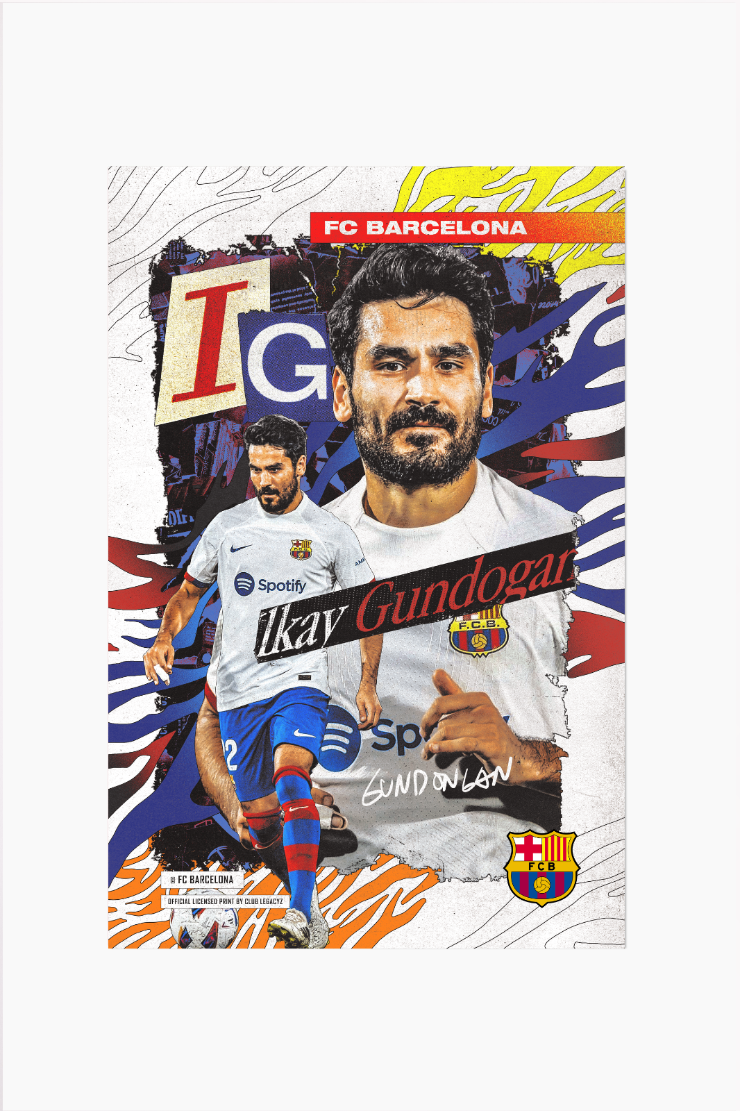 FC Barcelona - İlkay Gündogan poster limited to 999