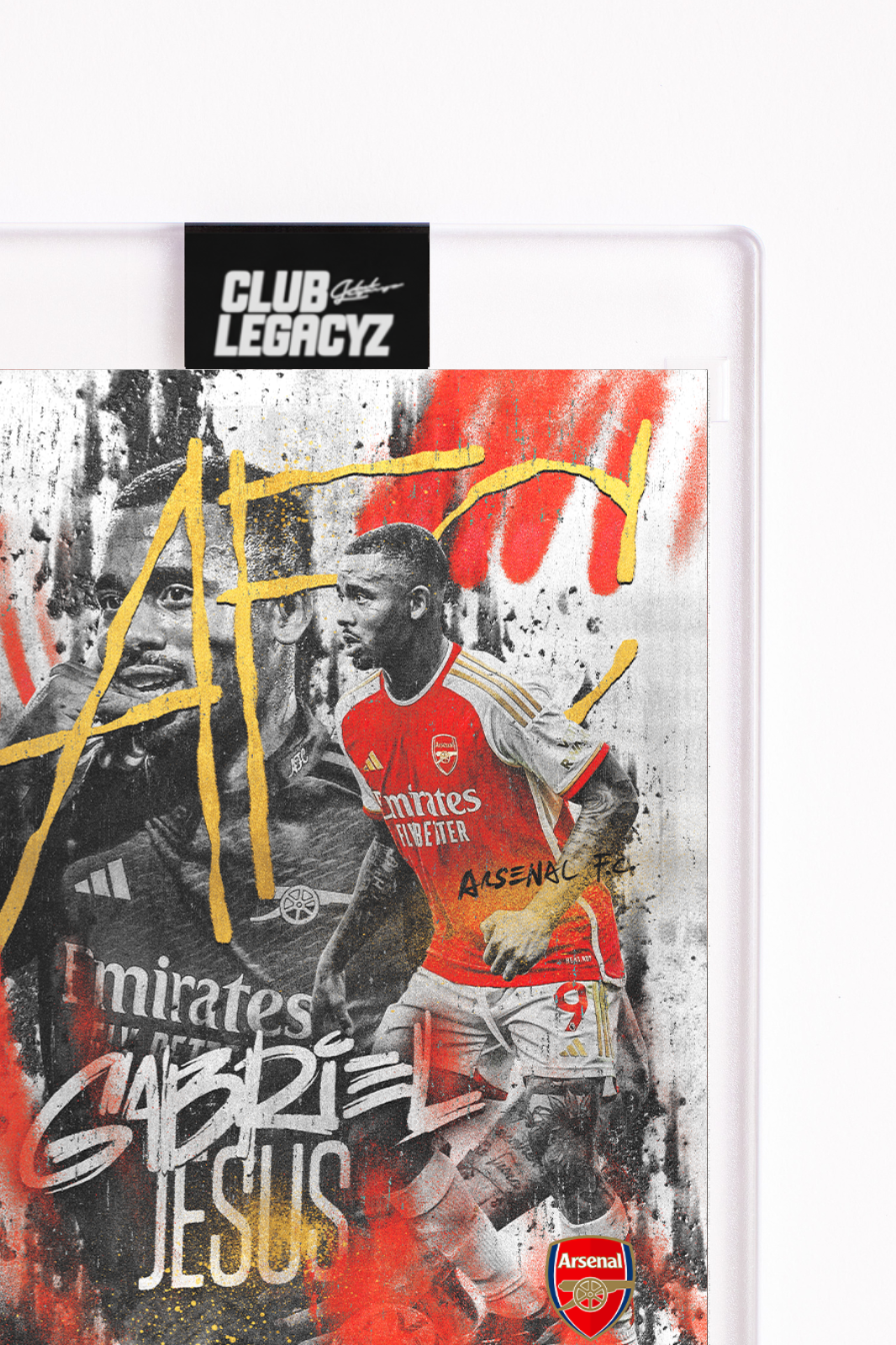 Arsenal FC - Gabriel Jesus Black & White Icon limited to 100