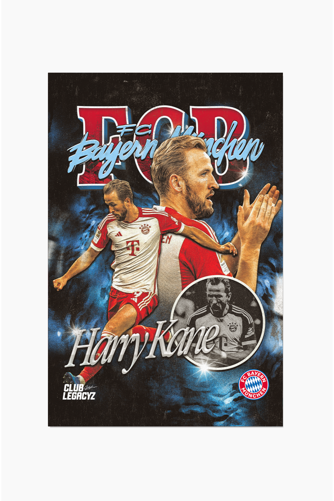 FC Bayern Munich - Poster Bootleg Harry Kane 100 exemplaires