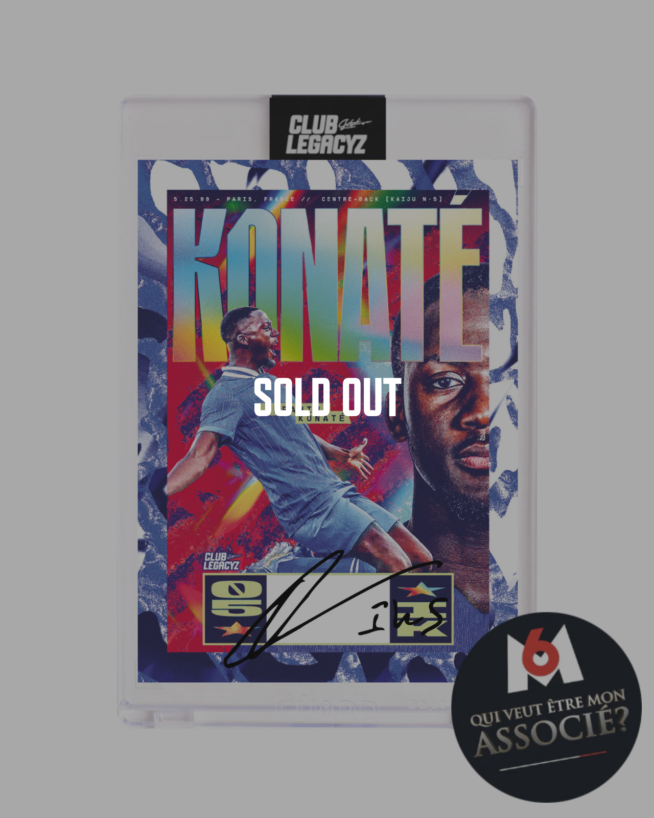 Card signed Konaté