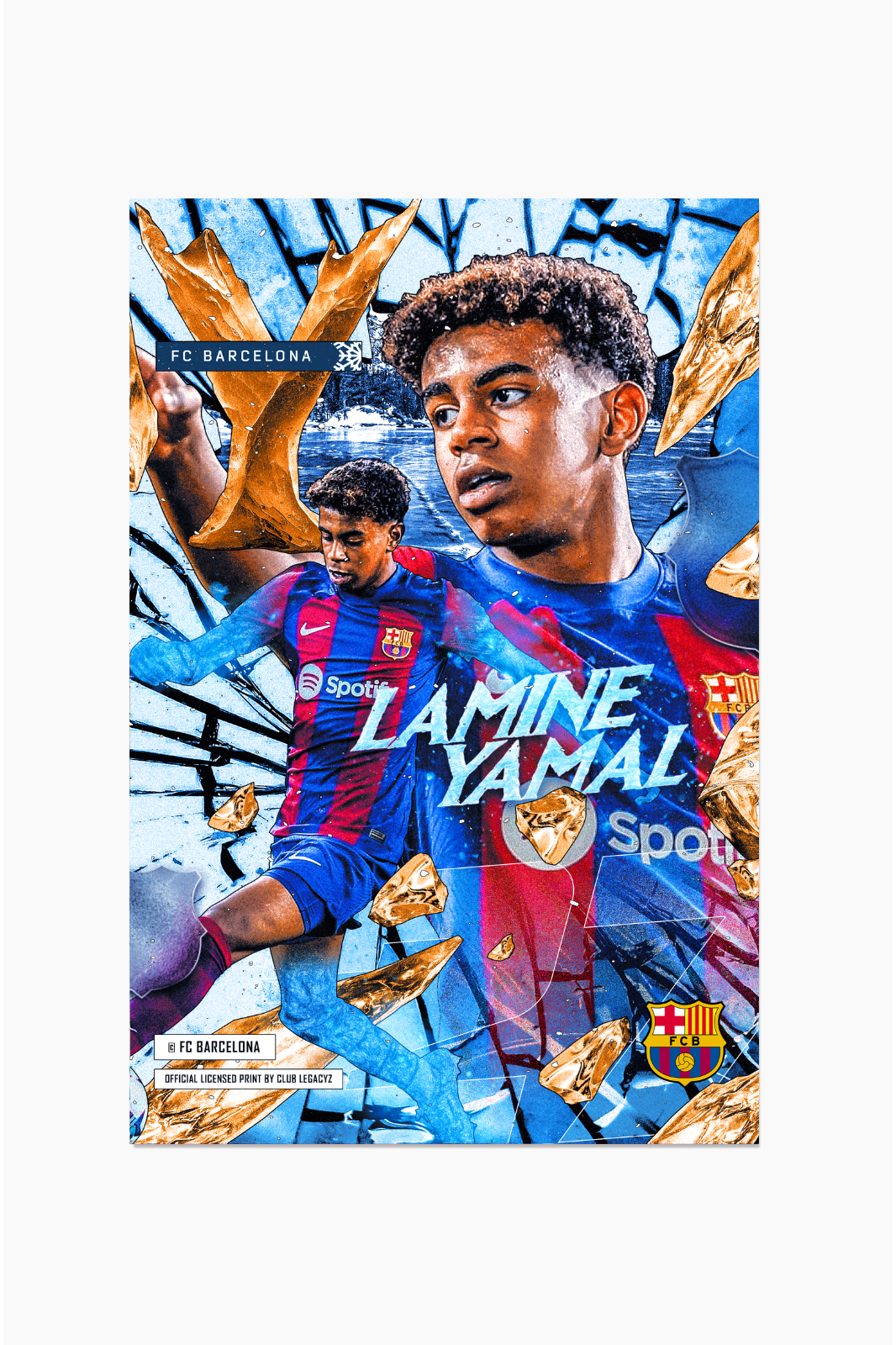 FC Barcelona - Lamine Yamal Frozen poster limited to 100