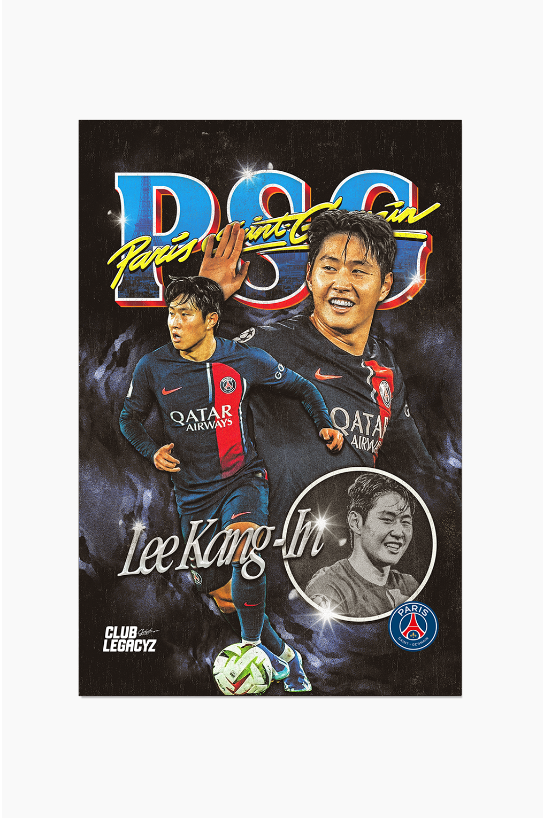 Paris Saint-Germain - Poster Bootleg Lee Kang-in 100 exemplaires
