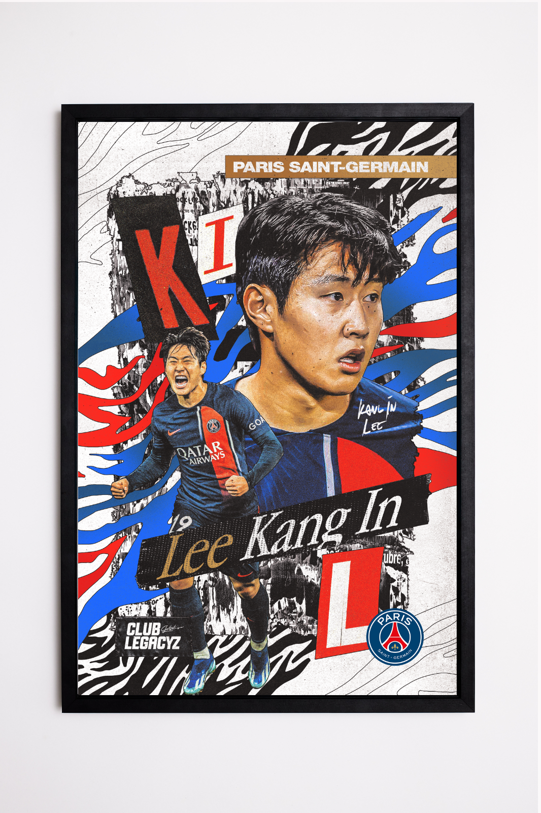 Paris Saint-Germain - Lee Kang-in Poster limited to 999