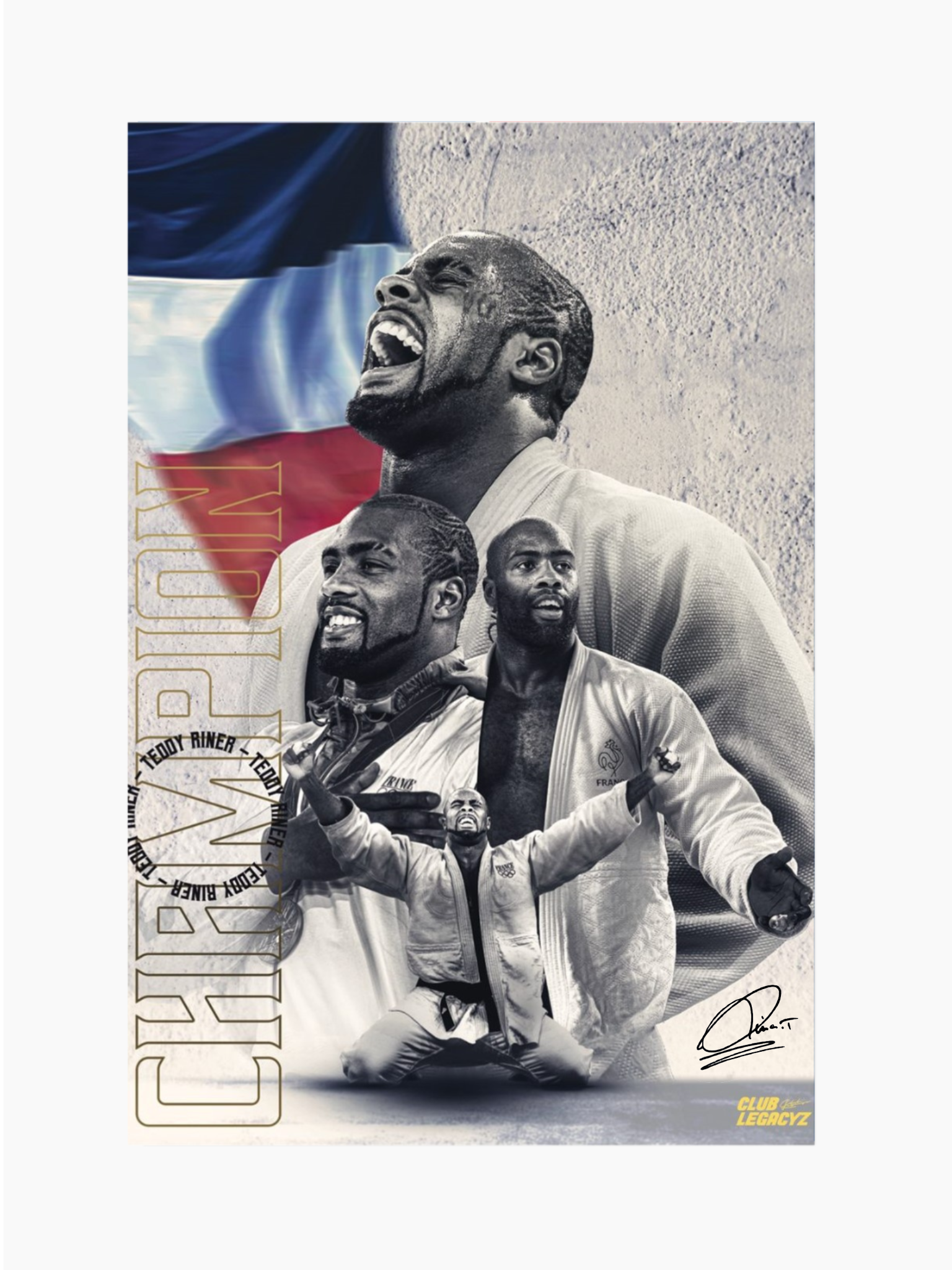 Collection Teddy Riner - Affiche Collector signée 10 exemplaires