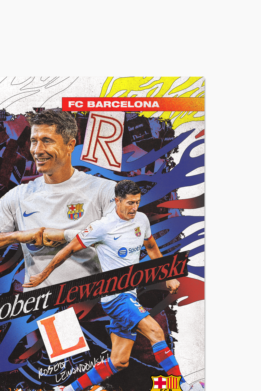 FC Barcelona - Poster Robert Lewandowski 999 exemplaires