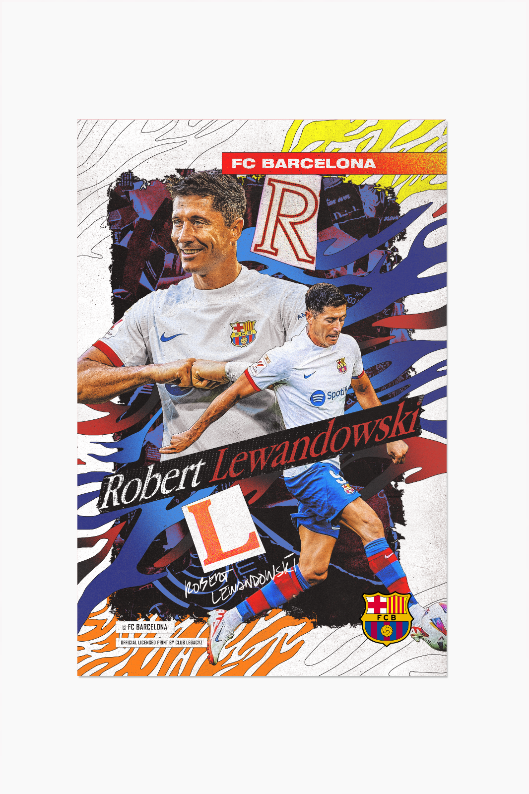 FC Barcelona - Póster Robert Lewandowski 999 ejemplares
