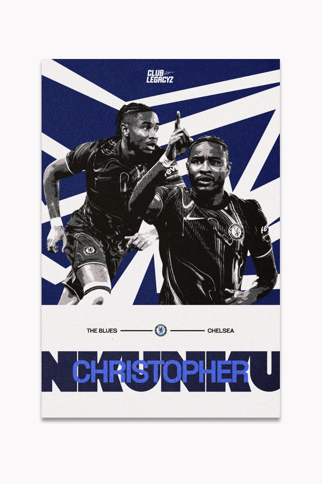 Chelsea FC - Christopher Nkunku Metal Poster limited to 100