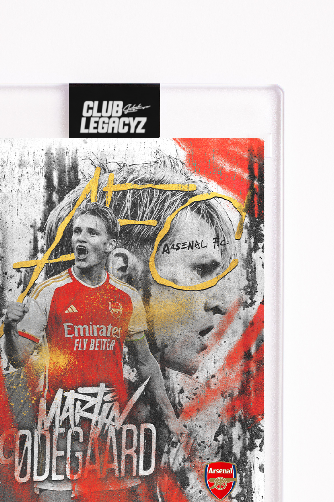 Arsenal FC - Martin Ødegaard Black & White Icon limited to 100