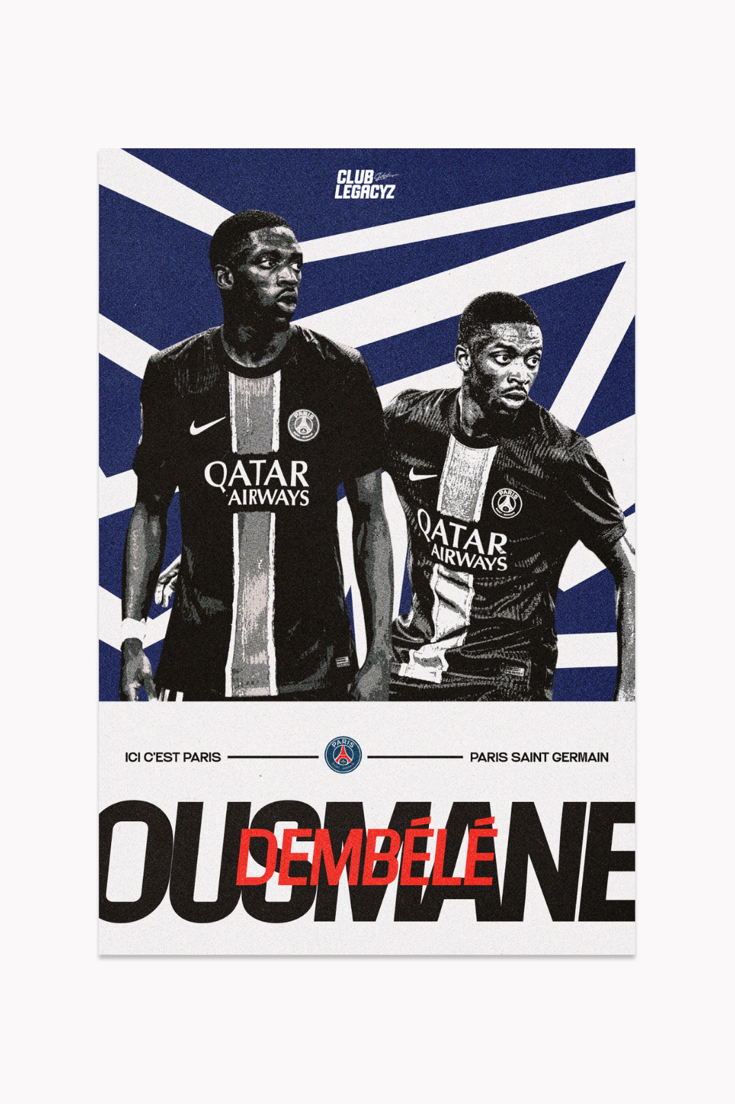 Paris Saint-Germain - Póster Ousmane Dembélé 999 ejemplares