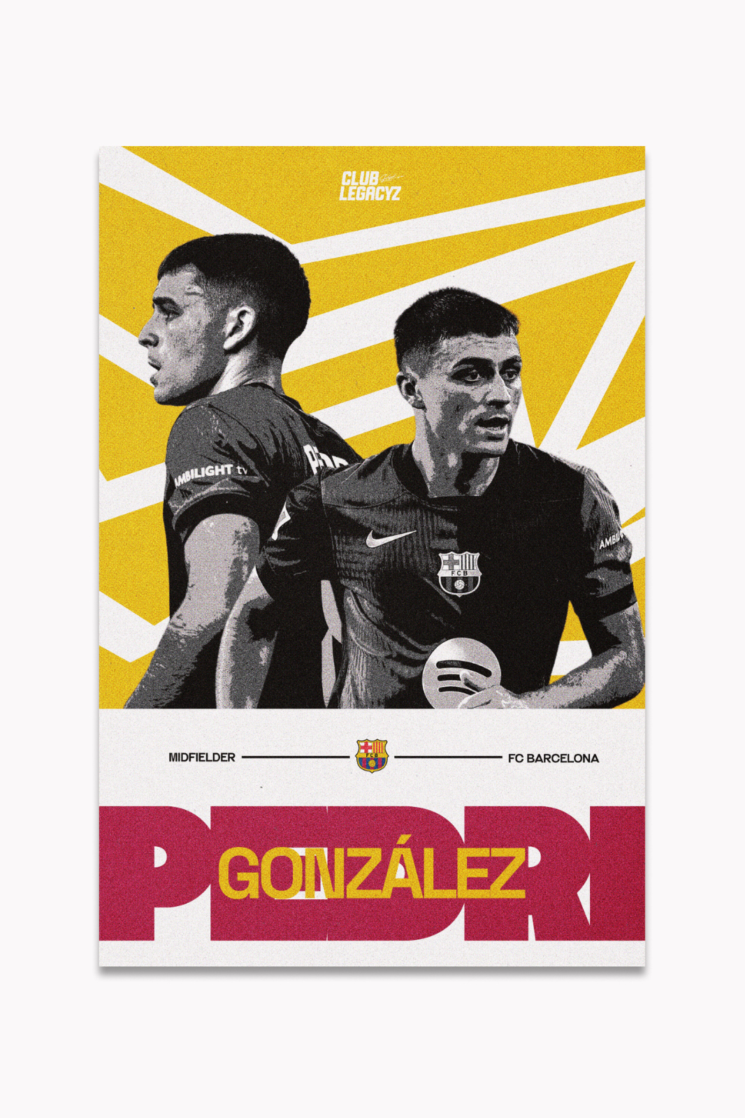 FC Barcelona - Pedri Metal Poster limited to 100